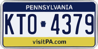 PA license plate KTO4379