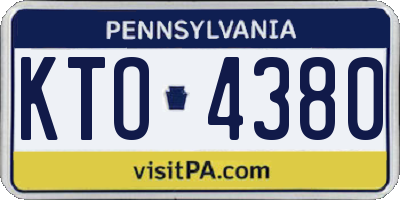 PA license plate KTO4380