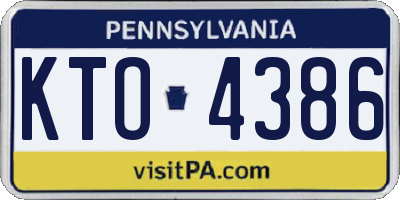 PA license plate KTO4386