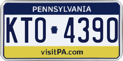 PA license plate KTO4390