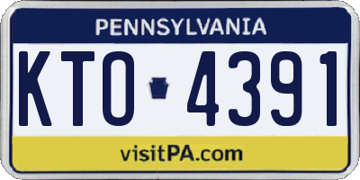 PA license plate KTO4391