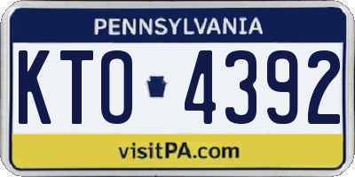 PA license plate KTO4392