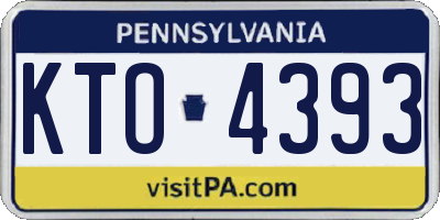 PA license plate KTO4393