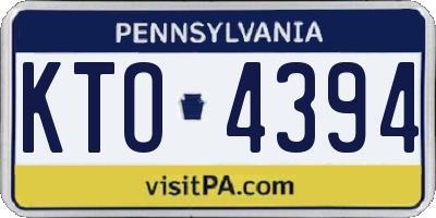 PA license plate KTO4394