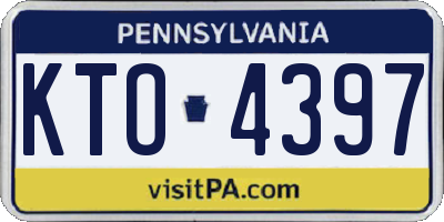 PA license plate KTO4397