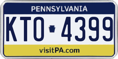 PA license plate KTO4399