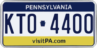 PA license plate KTO4400