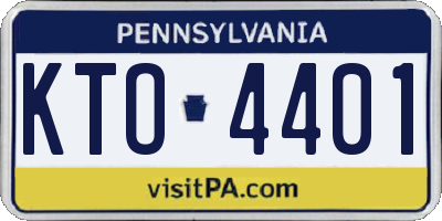 PA license plate KTO4401