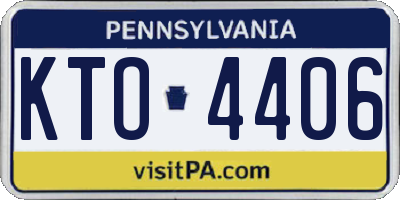 PA license plate KTO4406