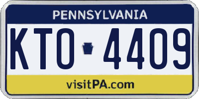 PA license plate KTO4409