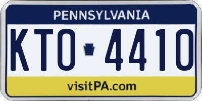PA license plate KTO4410