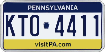 PA license plate KTO4411