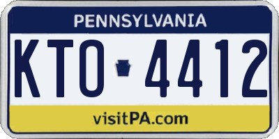 PA license plate KTO4412