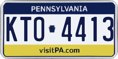 PA license plate KTO4413
