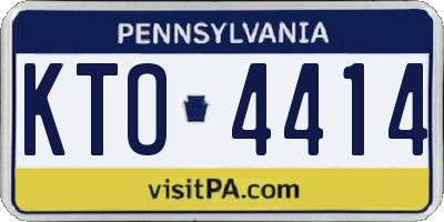 PA license plate KTO4414