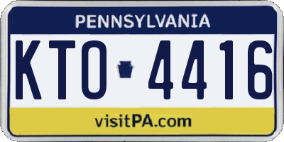 PA license plate KTO4416