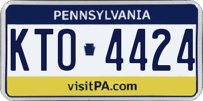 PA license plate KTO4424