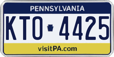 PA license plate KTO4425