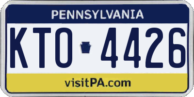 PA license plate KTO4426