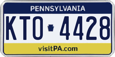 PA license plate KTO4428