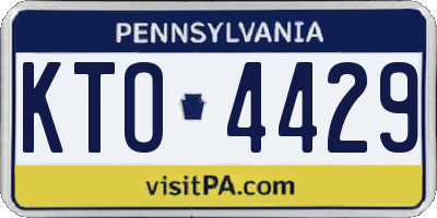 PA license plate KTO4429