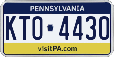 PA license plate KTO4430