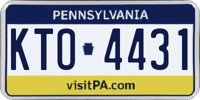 PA license plate KTO4431