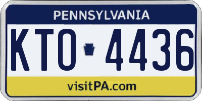 PA license plate KTO4436