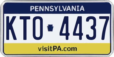 PA license plate KTO4437