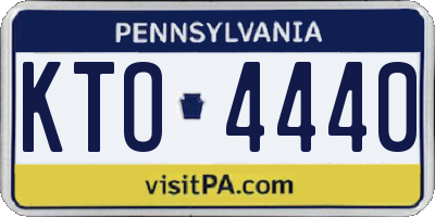 PA license plate KTO4440