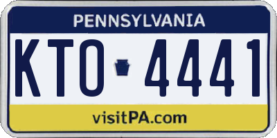 PA license plate KTO4441