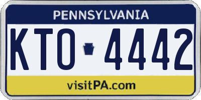 PA license plate KTO4442