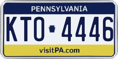 PA license plate KTO4446