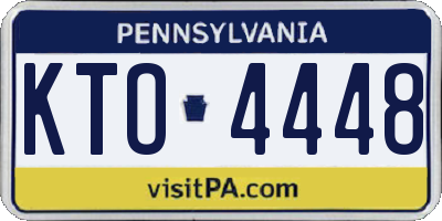 PA license plate KTO4448
