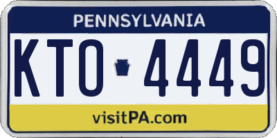 PA license plate KTO4449