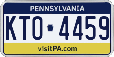 PA license plate KTO4459