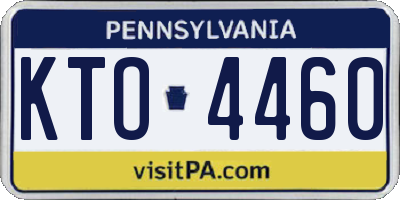 PA license plate KTO4460