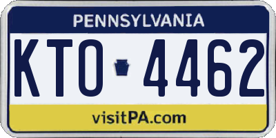 PA license plate KTO4462