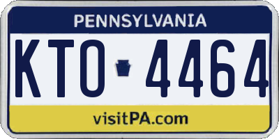 PA license plate KTO4464
