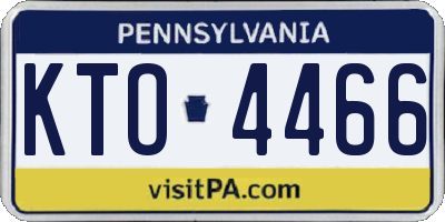 PA license plate KTO4466