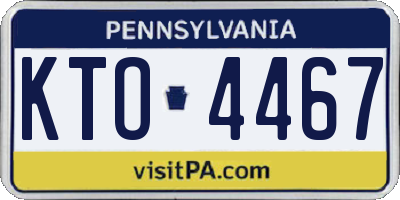 PA license plate KTO4467