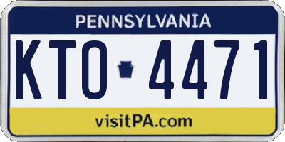 PA license plate KTO4471