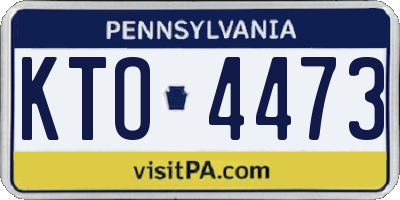 PA license plate KTO4473