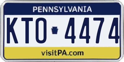 PA license plate KTO4474