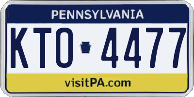 PA license plate KTO4477