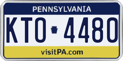 PA license plate KTO4480