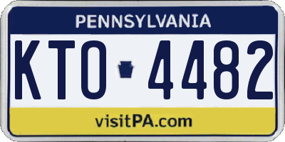 PA license plate KTO4482