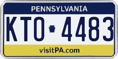 PA license plate KTO4483