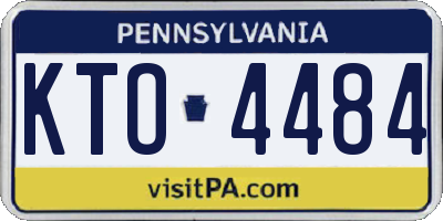 PA license plate KTO4484