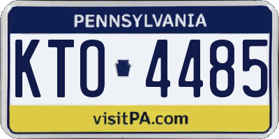 PA license plate KTO4485